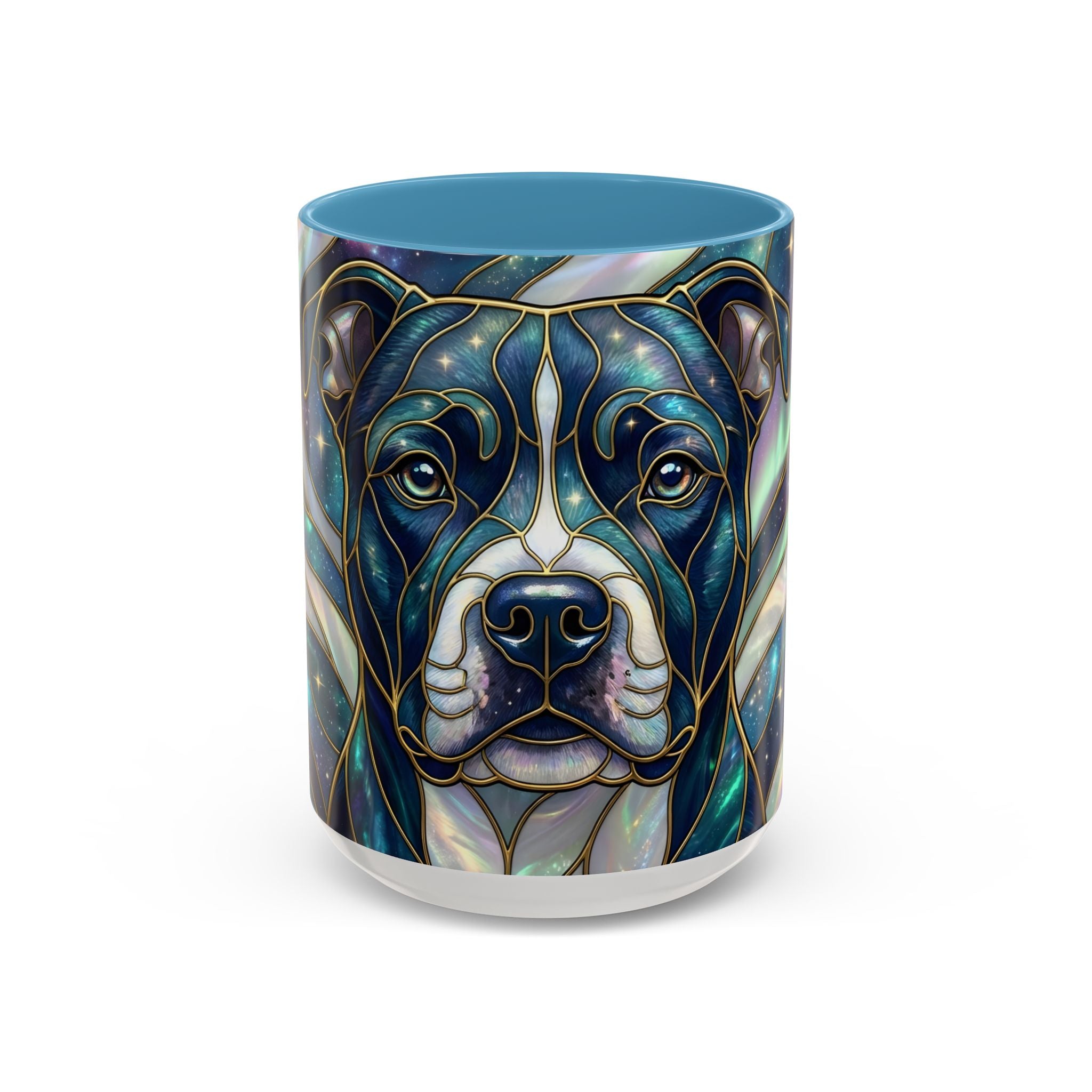 Aurora Glow Staffy Stained Glass Style Mug