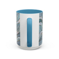 Mystical Blue Wolf Stained Glass Style Mug