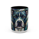 Aurora Glow Staffy Stained Glass Style Mug