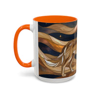 Nightscape Wolf Moon Stained Glass Style Mug
