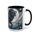 Sapphire Lion Stained Glass Style Mug