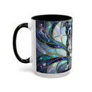 Teal Galaxy Staffy Stained Glass Style Mug