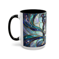 Teal Galaxy Staffy Stained Glass Style Mug