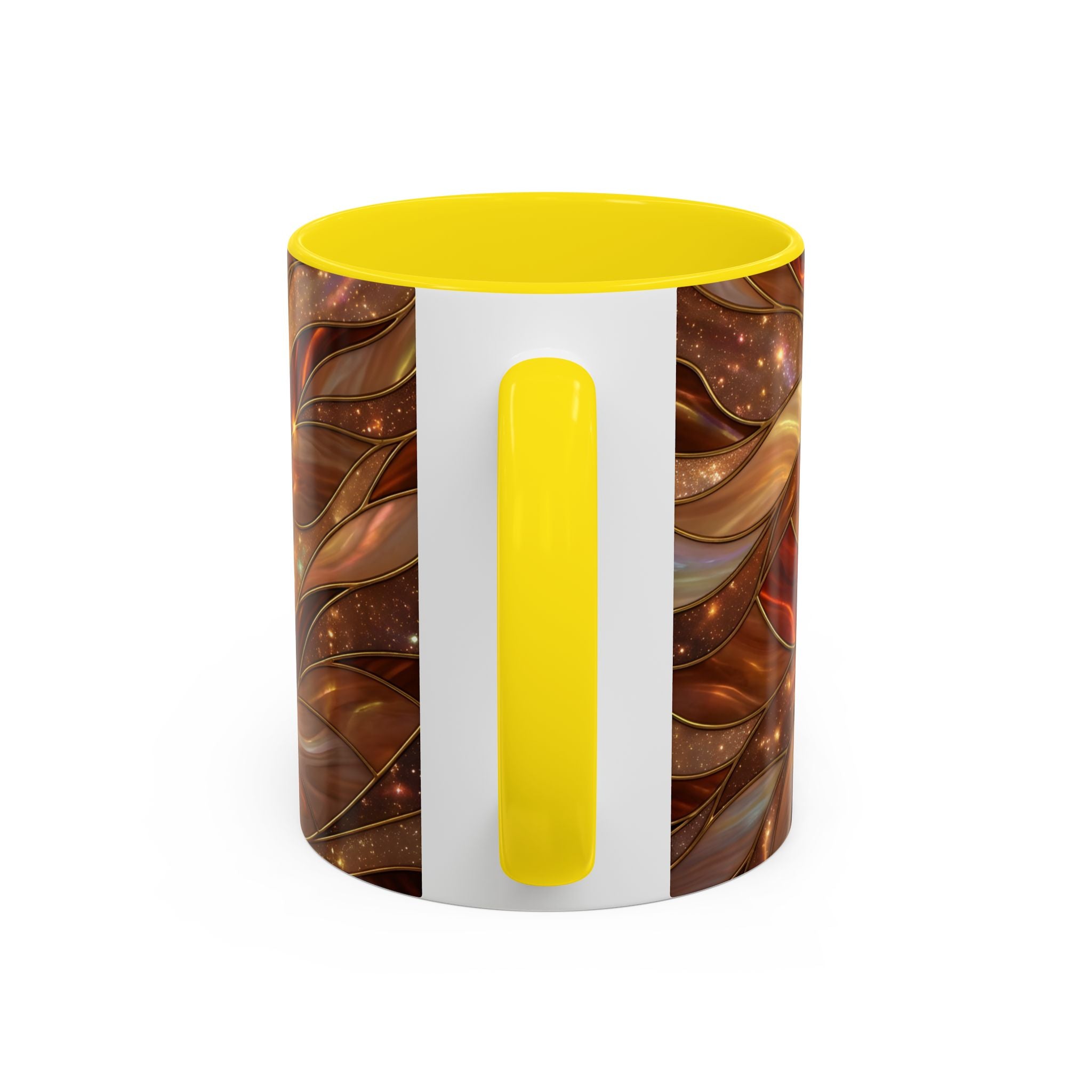 Amber Bulldog Stained Glass Style Mug
