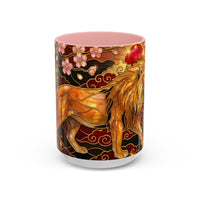 Sakura Lion Stained Glass Style Mug