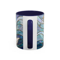 Pearl White Wolf Stained Glass Style Mug