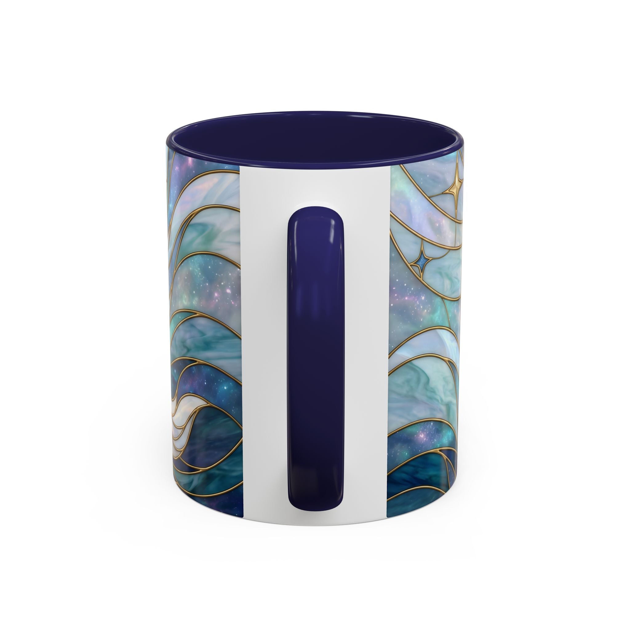 Pearl White Wolf Stained Glass Style Mug