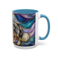 Celestial Australian Shepherd Stained Glass Style Mug