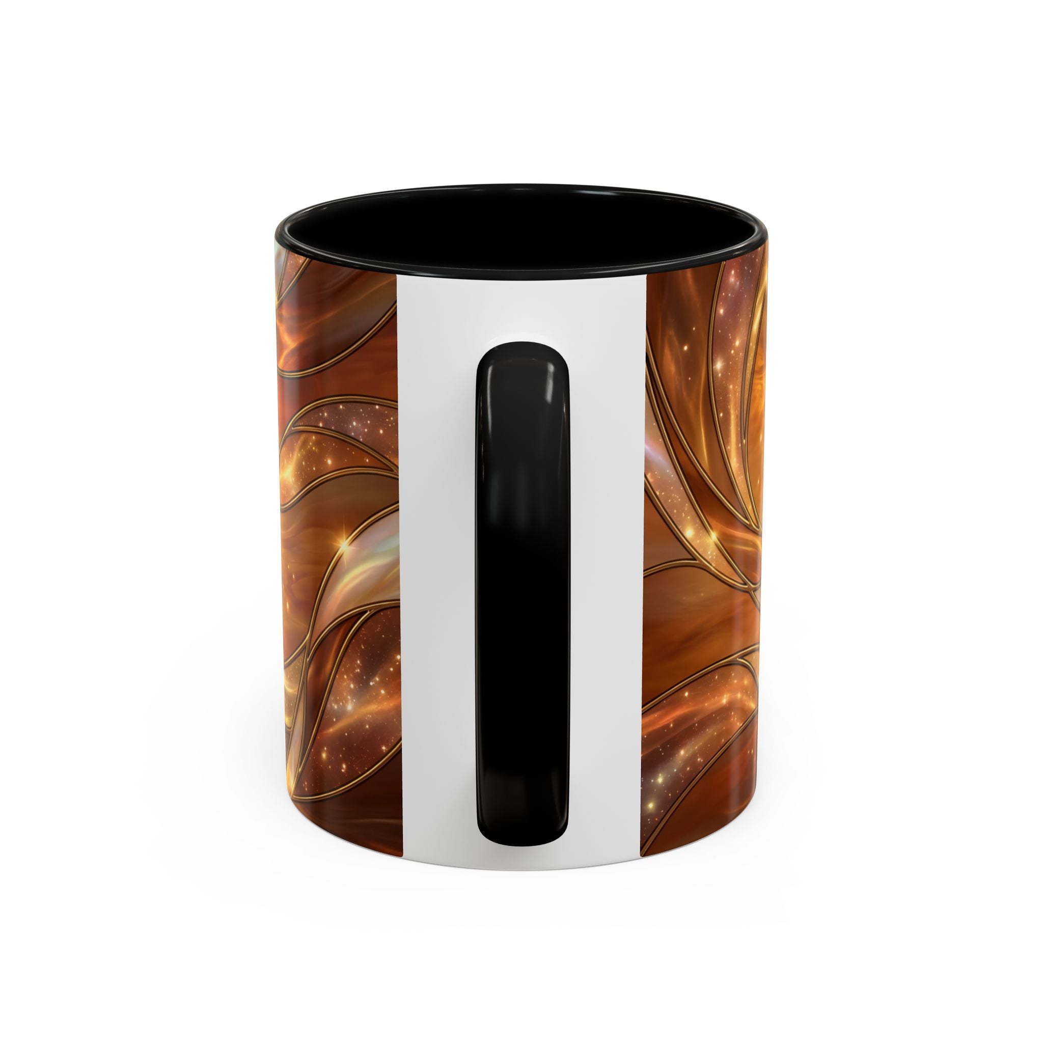 Amber Glow Staffy Stained Glass Style Mug