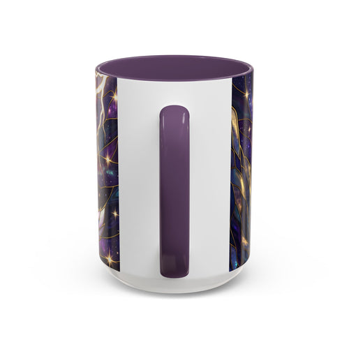 Purple Storm Fox Stained Glass Style Mug