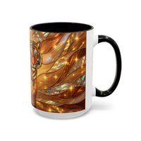Golden Tiger Stained Glass Style Mug