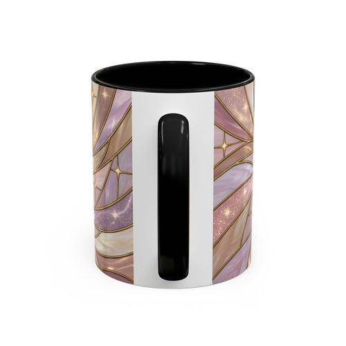 Pink Starlight Staffy Stained Glass Style Mug