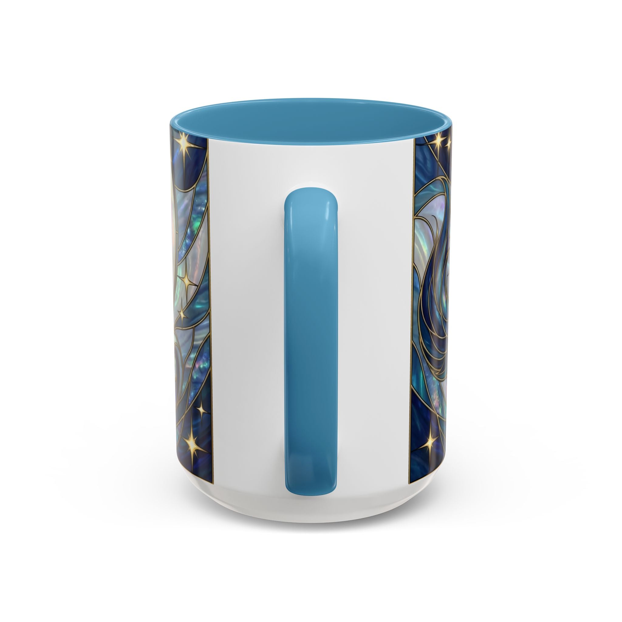 Sapphire Wolf Stained Glass Style Mug