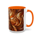 Ember Wolf Stained Glass Style Mug