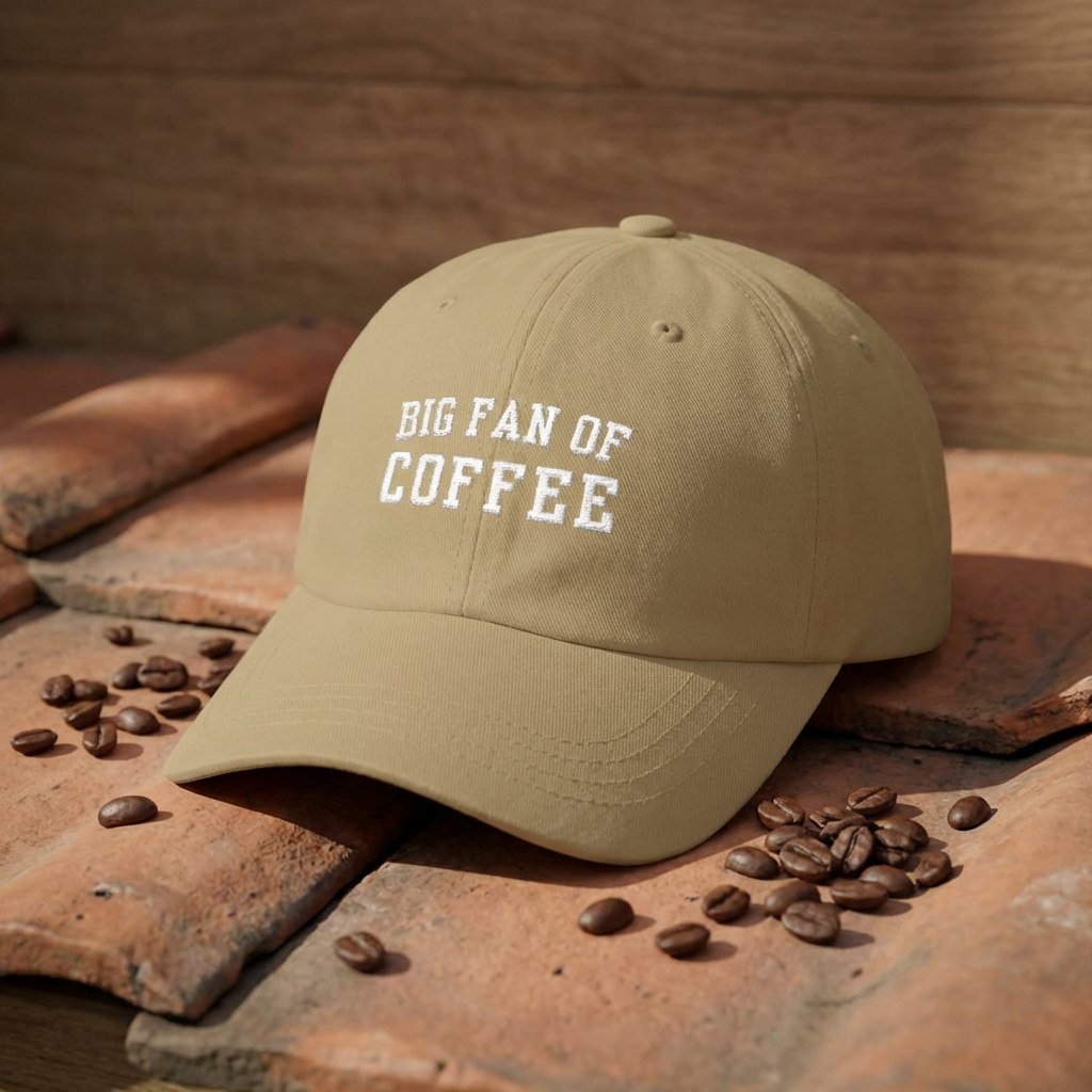 Big Fan of Coffee Embroidered Dad Cap
