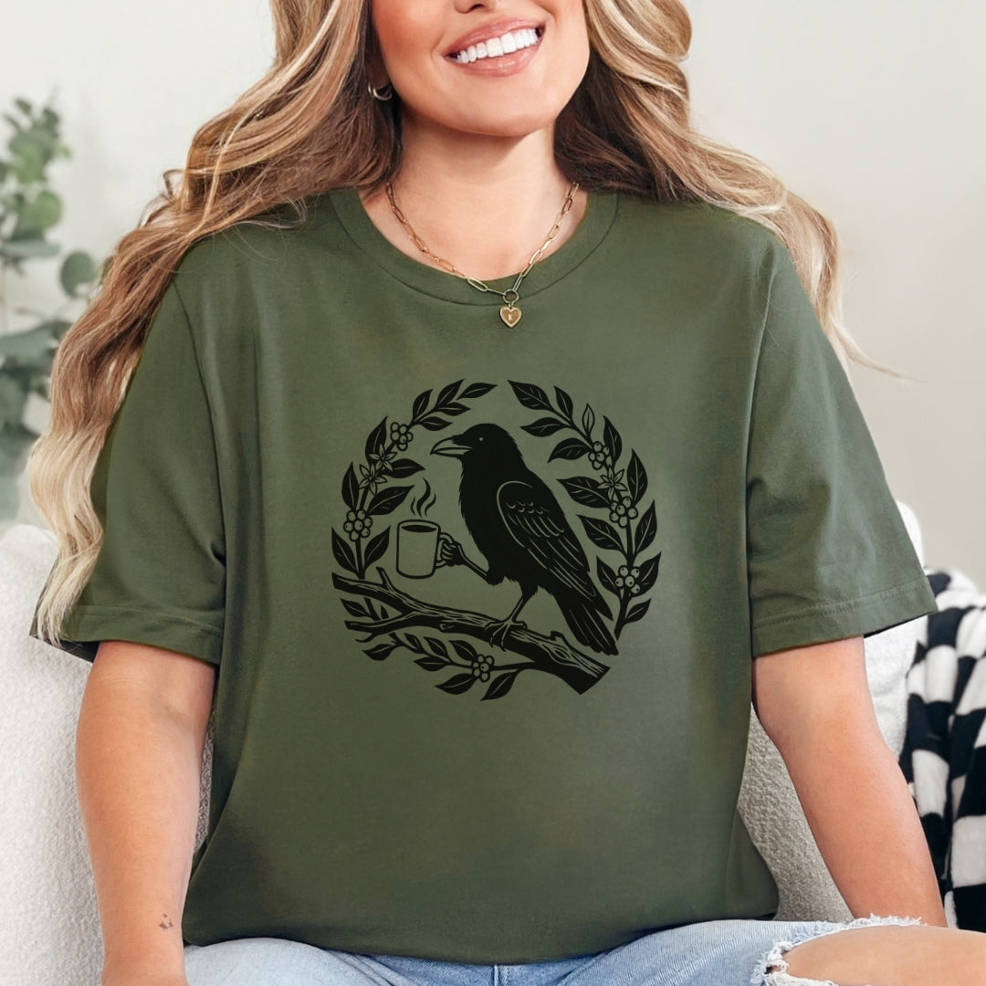 Caffeinated Crow Premium T-Shirt
