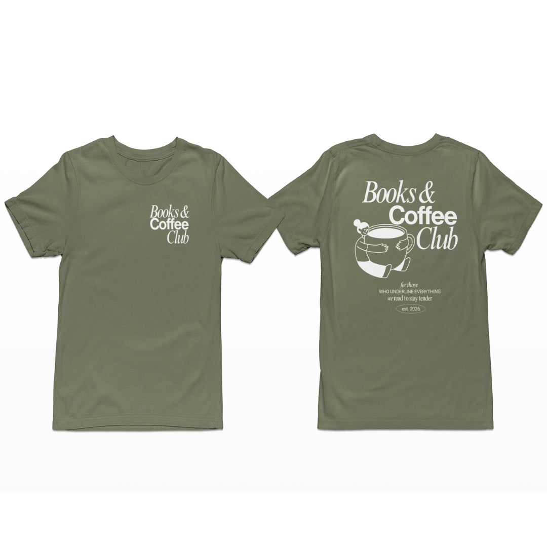 Books & Coffee Club Personalisable Premium T-Shirt
