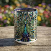 Peacock Stained Glass Mug