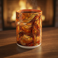 Wildfire Lion Stained Glass Mug