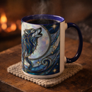Sapphire Wolf Stained Glass Style Mug