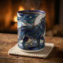 Sapphire Wolf Stained Glass Style Mug