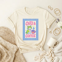 Cats & Coffee Premium Tshirt