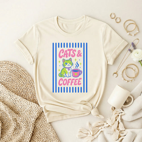 Cats & Coffee Premium T-shirt