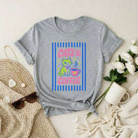 Cats & Coffee Premium Tshirt