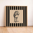 Vintage Caffeinated Toad Square Poster