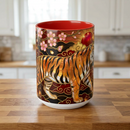 Sakura Tiger Stained Glass Style Mug