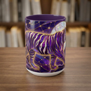 Celestial Purple Tiger Stained Glass Style Mug