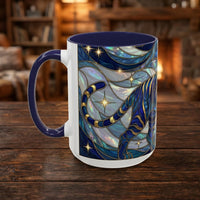 Sapphire Tiger Stained Glass Style Mug
