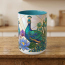 Garden Peacock Stained Glass Style Mug