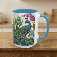 Garden Peacock Stained Glass Style Mug