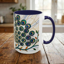 Classic Peacock Stained Glass Style Mug