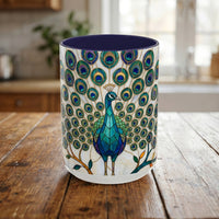 Classic Peacock Stained Glass Style Mug