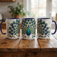 Classic Peacock Stained Glass Style Mug