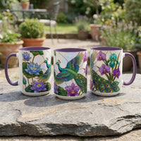 Flying Peacock Stained Glass Style Mug