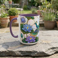 Flying Peacock Stained Glass Style Mug