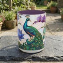 Blooming Peacock Stained Glass Style Mug