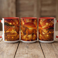 Savannah Lion Stained Glass Style Mug