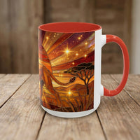 Savannah Lion Stained Glass Style Mug