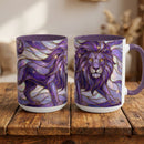 Purple Lion Stained Glass Style Mug