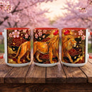 Sakura Lion Stained Glass Style Mug