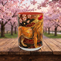Sakura Lion Stained Glass Style Mug