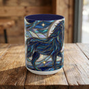 Sapphire Lion Stained Glass Style Mug