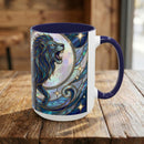 Sapphire Lion Stained Glass Style Mug