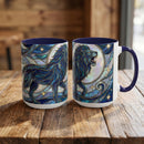Sapphire Lion Stained Glass Style Mug