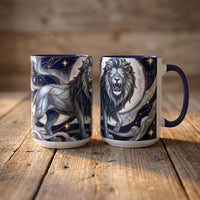 Celestial Lion Stained Glass Style Mug