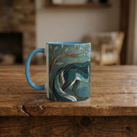 Forest Wolf Stained Glass Style Mug